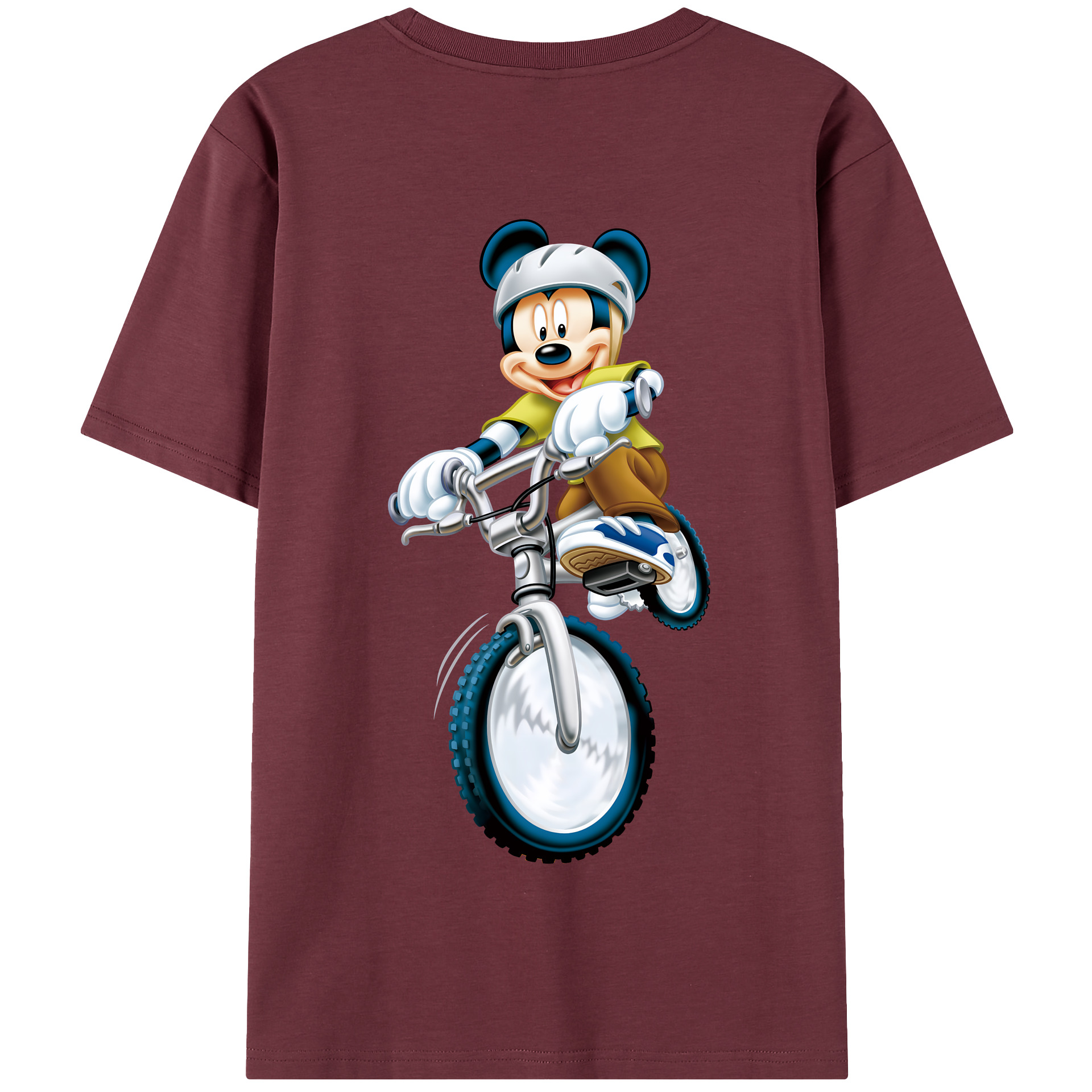 （画像用） ミッキーマウス Mickey Mouse 綿100％半袖Tシャツ（背面プリント）